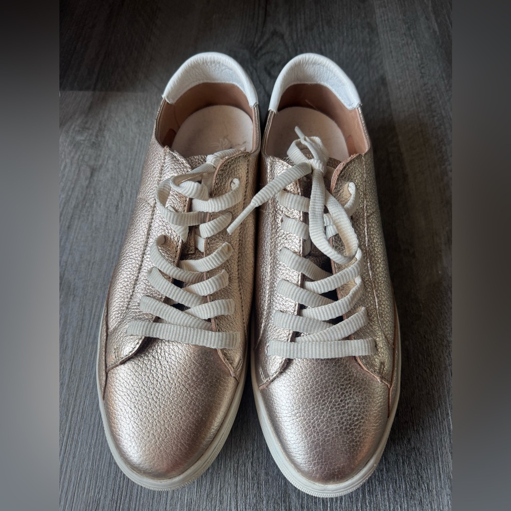 Metallic Leather Women's Sneakers